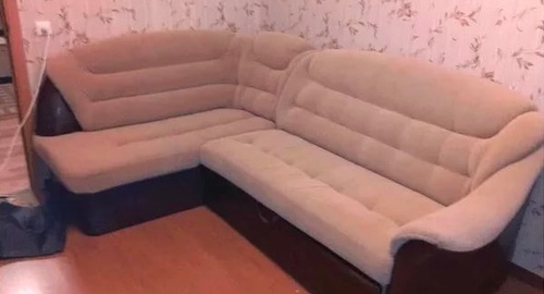 Перетяжка углового дивана. Бабушкинский район
